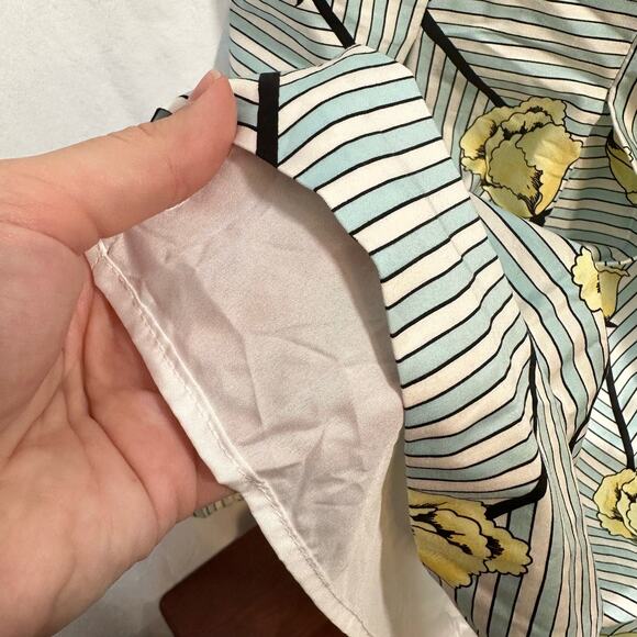 Talbots NWOT Women's 2P 2 Petite Sleeveless Striped and Floral Fit & Flare Dress - Picture 6 of 10